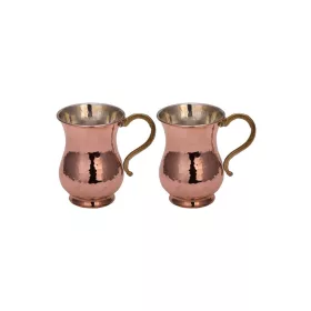 Cordless Ladle Mug 300 ml – Hand-Hammered, 2-Pack Set