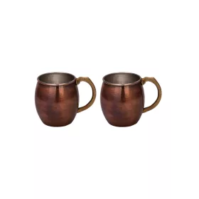 Riva Copper Beaker 550 ml – 2-Pack Set, Oxidized