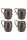 Grande Copper Beaker No.2 1000 ml – 4-Pack Set, Oxidized