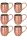 Grande Copper Beaker No.1 500 ml – 6-Pack Set, Scotch Finish