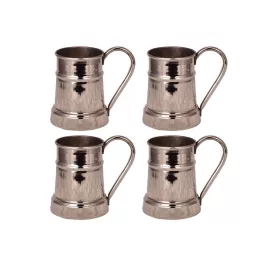 Debito Cup 600 ml – 4-Pack Set, Nickel