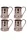 Debito Cup 600 ml – 4-Pack Set, Nickel