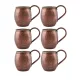 Moscow Mule Cup 500 ml – Hand-Hammered, 6-Pack Set, Oxidized