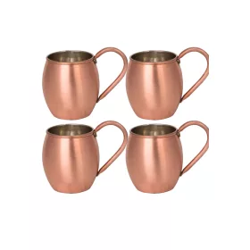  Moscow Mule Cup 500 ml – Straight, 4-Pack Set, Scotch Finish