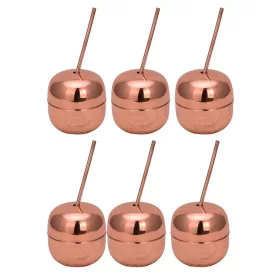 Apple Cocktail Straw Cup 250 ml – 6-Pack Set