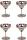 Margarita Glass 450 ml – 4-Pack, Nickel
