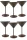 Martini Glass 250 ml – 6-Pack Set, Oxidized
