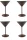 Martini Glass 250 ml – 4-Pack Set, Oxidized