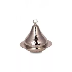 Heybeli Sugar Bowl 16 cm – Hand-Hammered, Nickel