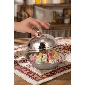 Saka Round Bowl 9 cm – Hand-Hammered, Nickel