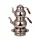 Classic Teapot No.3 – Set with Warmer, Hand-Hammered, Nickel