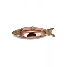 Orkinos Lidded Fish Serving Plate 50 cm – Hand-Hammered