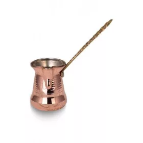   Sultan Turkish Coffee Pot No.3 (4 Cups) – Thick Brass Handle, Machine Hammered
