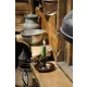 Metal Nostalgic Candle Holder & Hand Candlestick with Pin – Dark Coffee