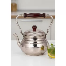 Italian Teapot – Hand-Hammered, Nickel