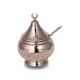 Tabbal Dome Spice Container with Spoon – Hand-Hammered, Nickel