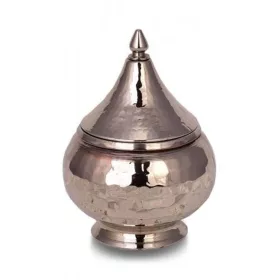 Tabbal Dome Spice Container – Hand-Hammered, Nickel