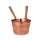 Göcek Sauna Bucket Set with Ladle – Machine Hammered