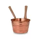 Göcek Sauna Bucket Set with Ladle – Machine Hammered