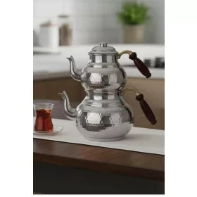 Classic Teapot No.1 – Thin, Hand-Hammered, Nickel