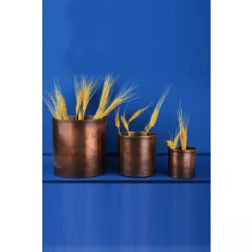Bahar Flower Pot – 3-Piece Set, Straight, Oxidized