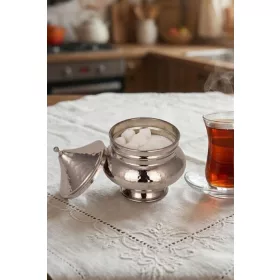 Rumeli Sugar Bowl – Hand-Hammered, Nickel