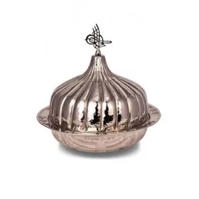   Paşaçadırı Round Serving Plate 30 cm – Hand-Hammered, Nickel