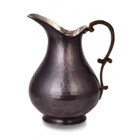 Pınar Pitcher No.2 – Hand-Hammered, Oxidized