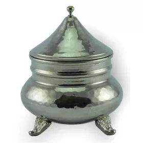 Kafkas Sugar Bowl – Hand-Hammered, Nickel