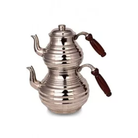 Segmented Teapot No.2 – Thick, Hand-Hammered, Nickel
