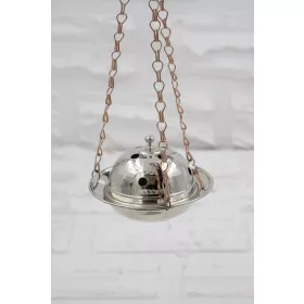   Hanging Cauldron Incense Burner & Oil Burner with Chain – Nickel