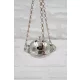 Hanging Cauldron Incense Burner & Oil Burner with Chain – Nickel