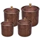 Safran Spice Container – 4-Pack Set, Handcrafted, Oxidized