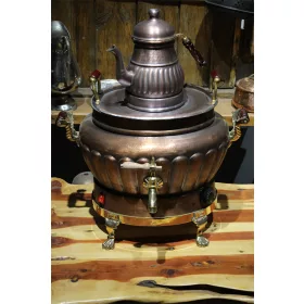 Sultani Oval Segmented Electric Samovar No.3 – Oxidized