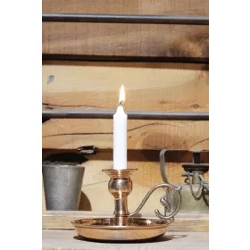 Alem Candle Holder – Straight, Red, Antique Handle