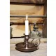 Alem Candle Holder – Straight, Oxidized, Antique Handle