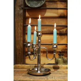 Vintage Candle Holder – 4-Pack Set, Nickel