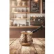 Elit Külhan Turkish Coffee Pot No.3 (7 Cups) – Engraved Finish, Scotch Finish