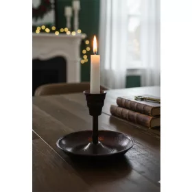   Decorative Metal Vintage Candle Holder & Hand Candlestick – Dark Coffee