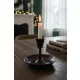 Decorative Metal Vintage Candle Holder & Hand Candlestick – Dark Coffee